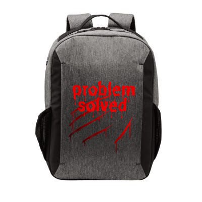 Bloody Problem Solved Halloween Scary Horror Print Effect Vector Backpack