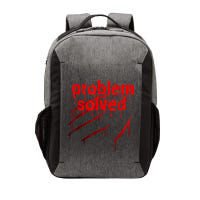 Bloody Problem Solved Halloween Scary Horror Print Effect Vector Backpack