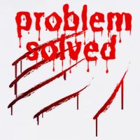 Bloody Problem Solved Halloween Scary Horror Print Effect High Crown Mesh Back Trucker Hat