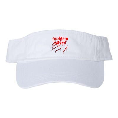 Bloody Problem Solved Halloween Scary Horror Print Effect Valucap Bio-Washed Visor
