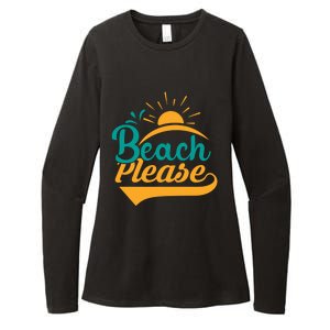 Beach Please Summer Sun Gift Womens CVC Long Sleeve Shirt