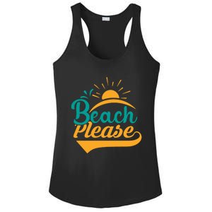 Beach Please Summer Sun Gift Ladies PosiCharge Competitor Racerback Tank