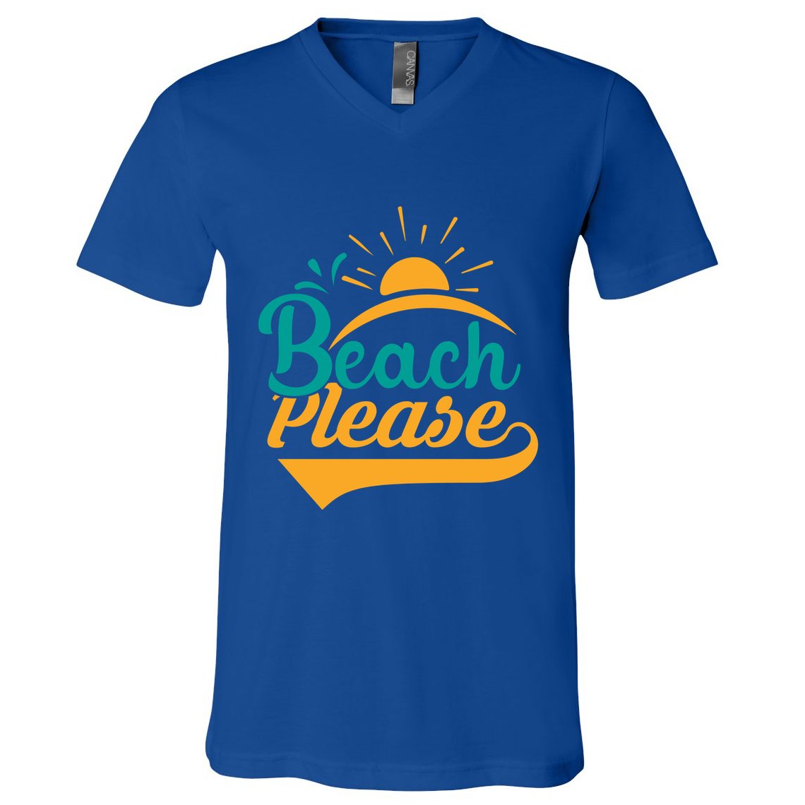 Beach Please Summer Sun Gift V-Neck T-Shirt