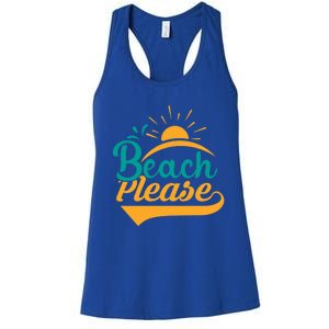 Beach Please Summer Sun Gift Women's Racerback Tank