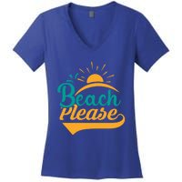 Beach Please Summer Sun Gift Women's V-Neck T-Shirt