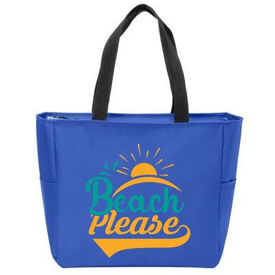 Beach Please Summer Sun Gift Zip Tote Bag