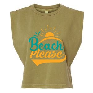 Beach Please Summer Sun Gift Garment-Dyed Women's Muscle Tee