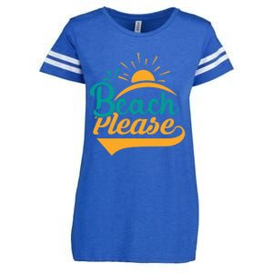 Beach Please Summer Sun Gift Enza Ladies Jersey Football T-Shirt