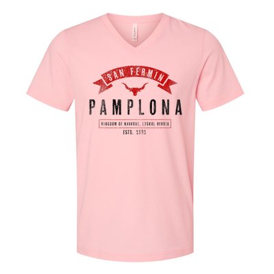 Basque Pamplona San Fermin V-Neck T-Shirt