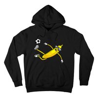 Banana Playing Soccer Fruit Soccer Player Hoodie