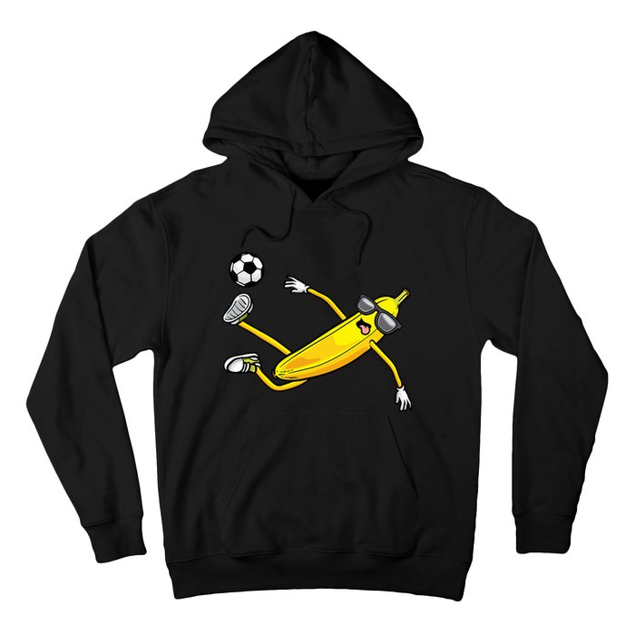 Banana Playing Soccer Fruit Soccer Player Hoodie