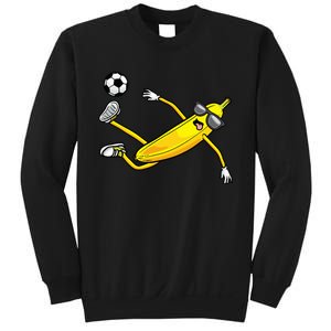 Banana Playing Soccer Fruit Soccer Player Sweatshirt