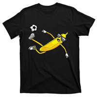 Banana Playing Soccer Fruit Soccer Player T-Shirt