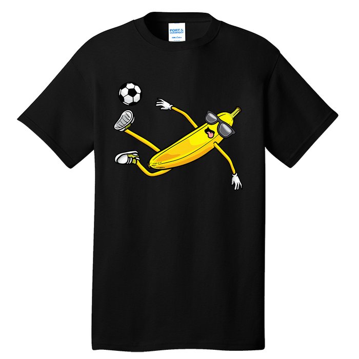 Banana Playing Soccer Fruit Soccer Player Tall T-Shirt