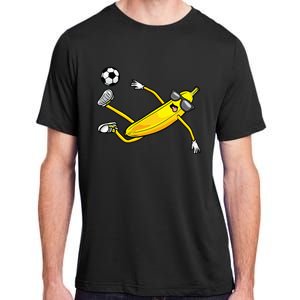 Banana Playing Soccer Fruit Soccer Player Adult ChromaSoft Performance T-Shirt