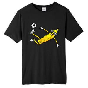 Banana Playing Soccer Fruit Soccer Player Tall Fusion ChromaSoft Performance T-Shirt