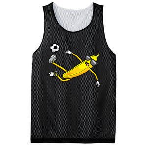 Banana Playing Soccer Fruit Soccer Player Mesh Reversible Basketball Jersey Tank