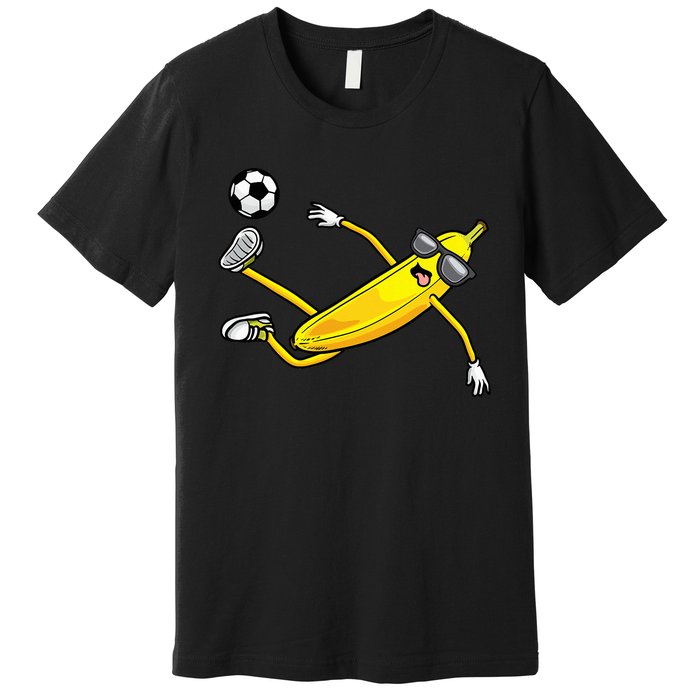 Banana Playing Soccer Fruit Soccer Player Premium T-Shirt