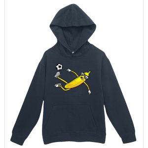 Banana Playing Soccer Fruit Soccer Player Urban Pullover Hoodie