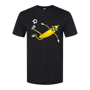 Banana Playing Soccer Fruit Soccer Player Softstyle CVC T-Shirt