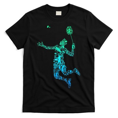 Badminton Player Shuttlecock Men T-Shirt