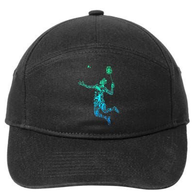 Badminton Player Shuttlecock Men 7-Panel Snapback Hat