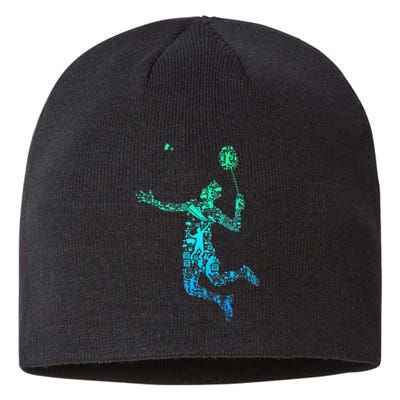 Badminton Player Shuttlecock Men Sustainable Beanie