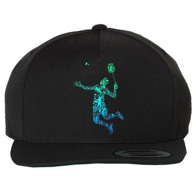 Badminton Player Shuttlecock Men Wool Snapback Cap