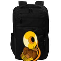 Bigfoot Playing Sousaphone Instrument Tuba Impact Tech Backpack