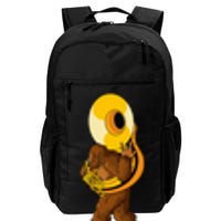 Bigfoot Playing Sousaphone Instrument Tuba Daily Commute Backpack