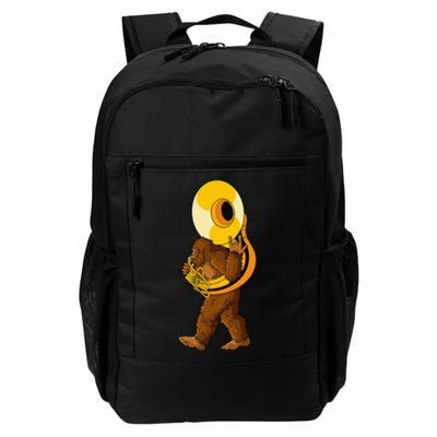 Bigfoot Playing Sousaphone Instrument Tuba Daily Commute Backpack