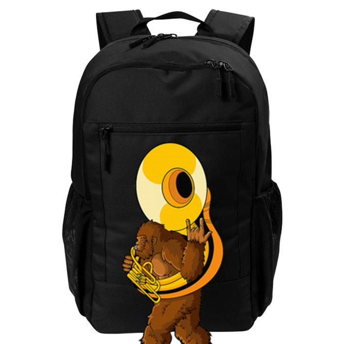 Bigfoot Playing Sousaphone Instrument Tuba Daily Commute Backpack