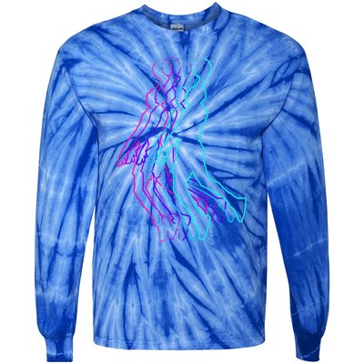 Basketball Player Slam Dunk Tie-Dye Long Sleeve Shirt