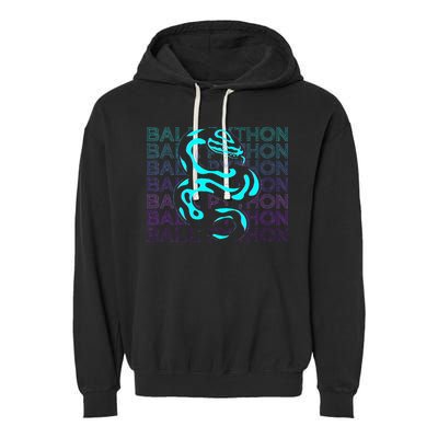 Ball Python Snake Retro Ball Python Garment-Dyed Fleece Hoodie