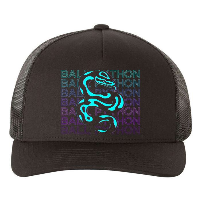 Ball Python Snake Retro Ball Python Yupoong Adult 5-Panel Trucker Hat