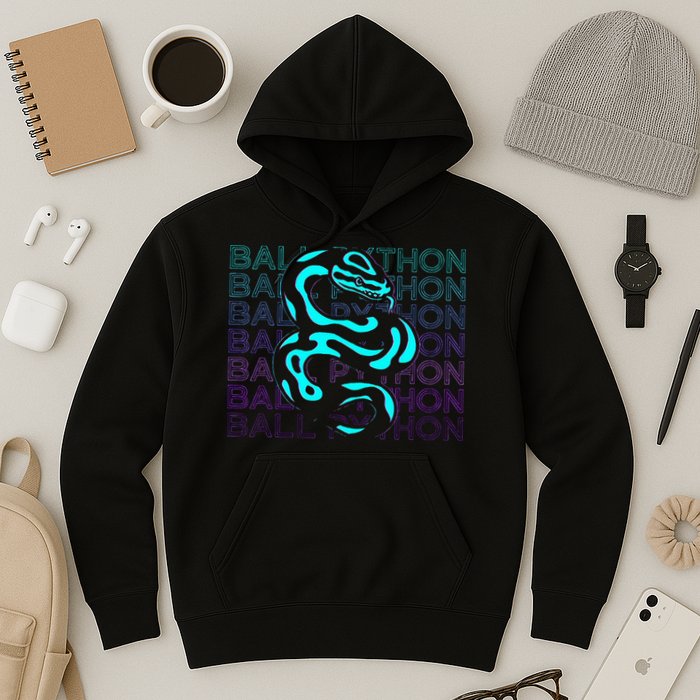 Ball Python Snake Retro Ball Python Hoodie