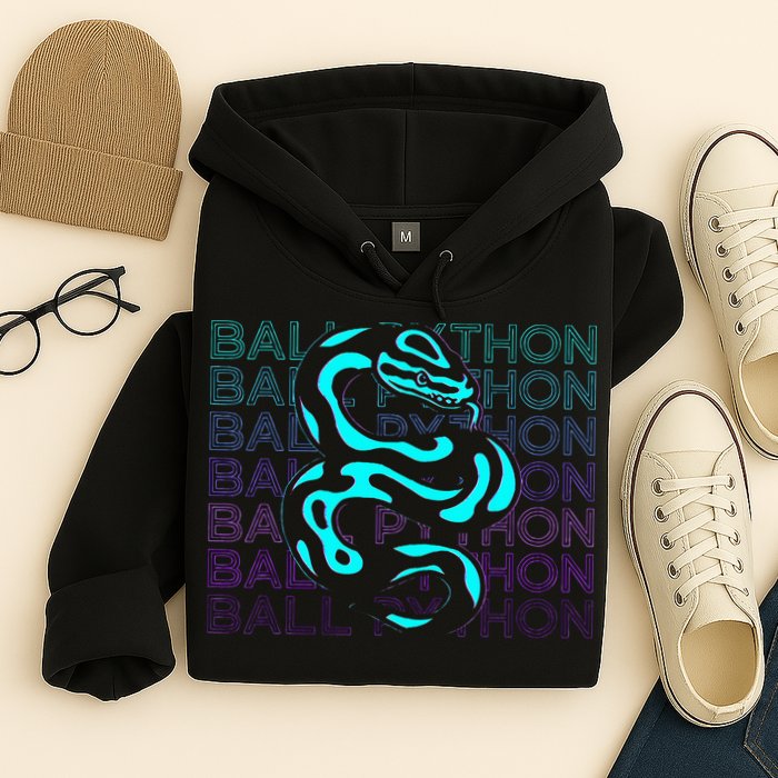 Ball Python Snake Retro Ball Python Hoodie