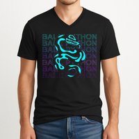 Ball Python Snake Retro Ball Python V-Neck T-Shirt