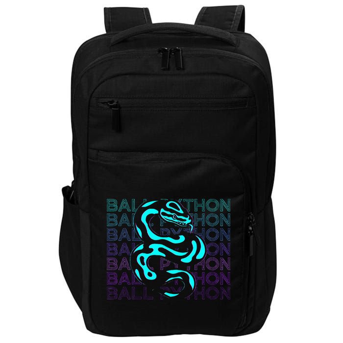 Ball Python Snake Retro Ball Python Impact Tech Backpack
