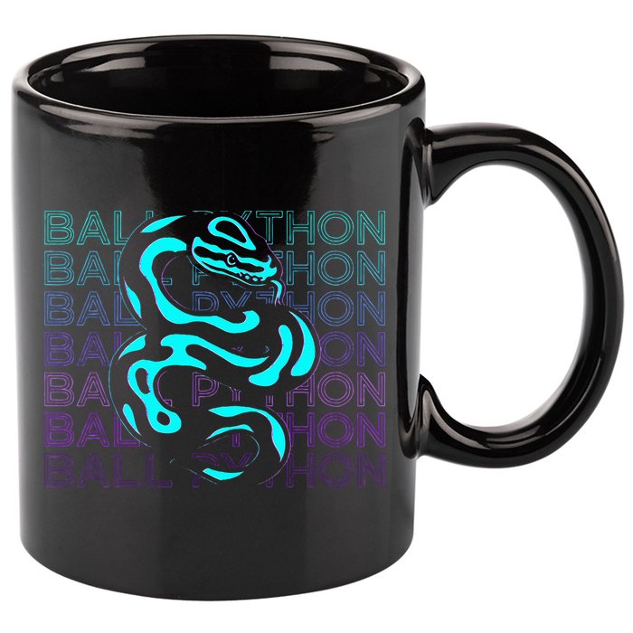 Ball Python Snake Retro Ball Python 11oz C Handle Ceramic Mug