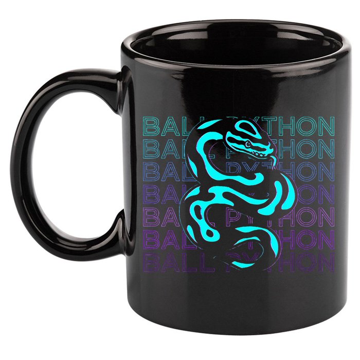 Ball Python Snake Retro Ball Python 11oz C Handle Ceramic Mug