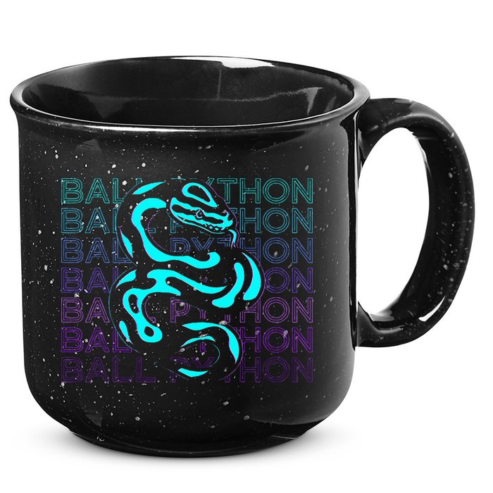 Ball Python Snake Retro Ball Python 15oz Campfire Ceramic Mug