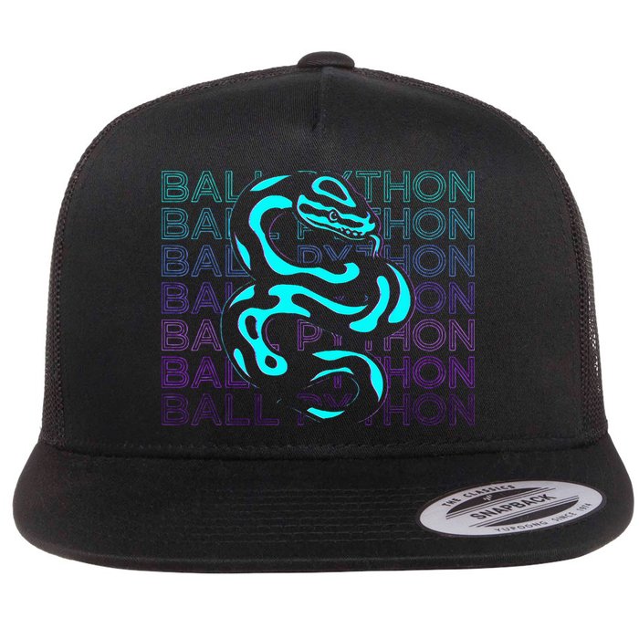 Ball Python Snake Retro Ball Python Flatbill Hat