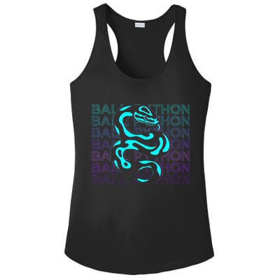 Ball Python Snake Retro Ball Python Ladies PosiCharge Competitor Racerback Tank