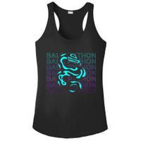 Ball Python Snake Retro Ball Python Ladies PosiCharge Competitor Racerback Tank