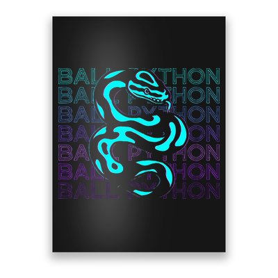 Ball Python Snake Retro Ball Python Poster