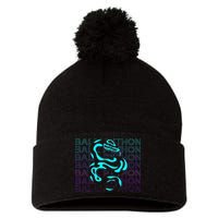 Ball Python Snake Retro Ball Python Pom Pom 12in Knit Beanie