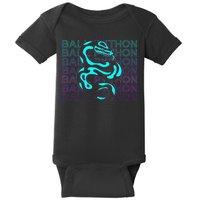 Ball Python Snake Retro Ball Python Baby Bodysuit