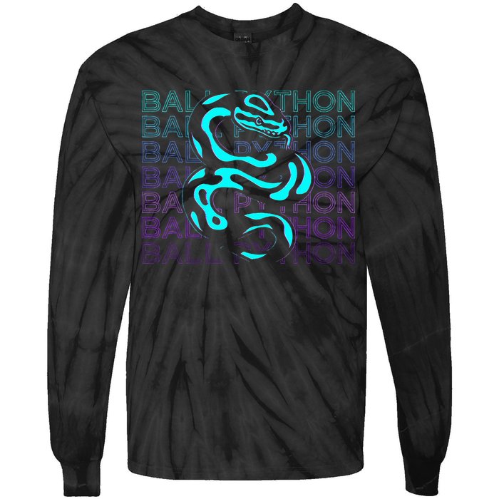 Ball Python Snake Retro Ball Python Tie-Dye Long Sleeve Shirt