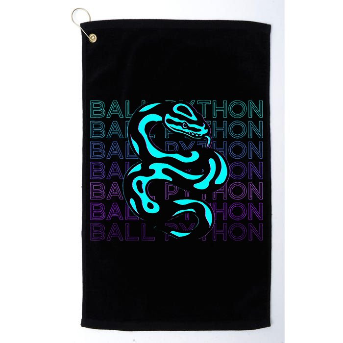 Ball Python Snake Retro Ball Python Golf Towel